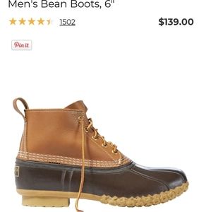 LL Bean 6in duck boots